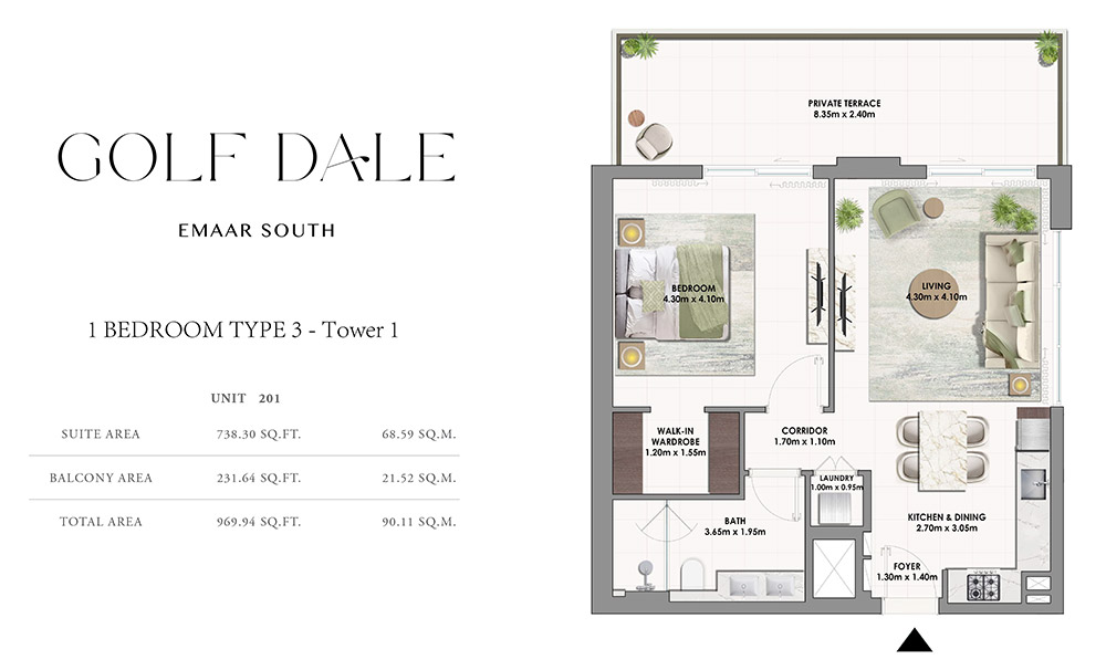 1 bedroom apartment floor plan