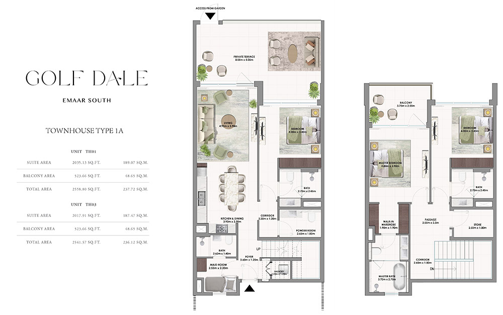 3 bedroom townhouse floor plan